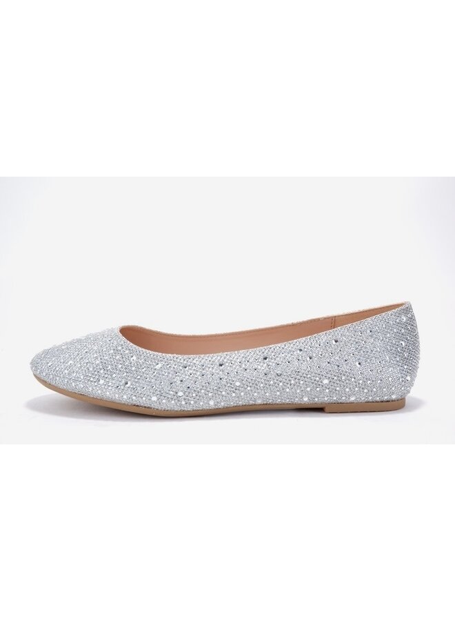 Trinity Dressy Flat - Silver Shimmer