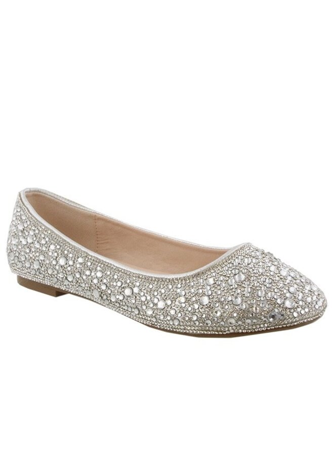 Baba-102 Dressy Flats - Silver