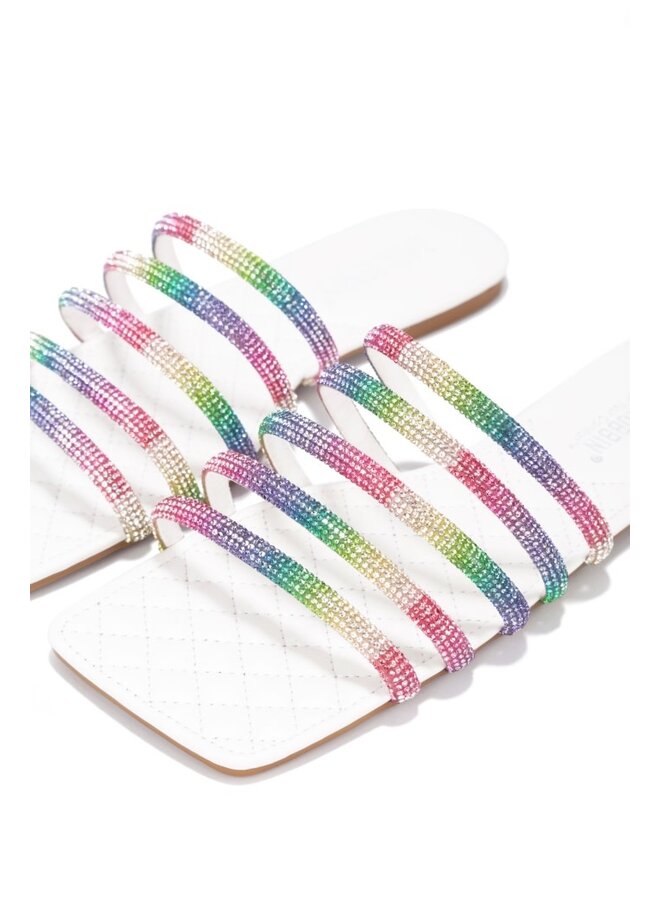 Ancora Flat Sandals - White