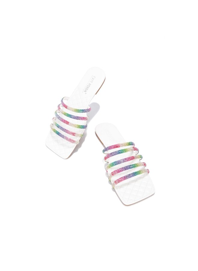 Ancora Flat Sandals - White