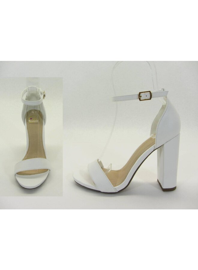 Shiner Casual Heels - White Pu