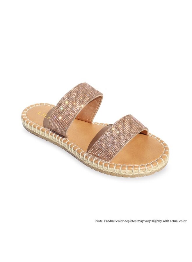 Deedee Flat Sandals - Rose Gold
