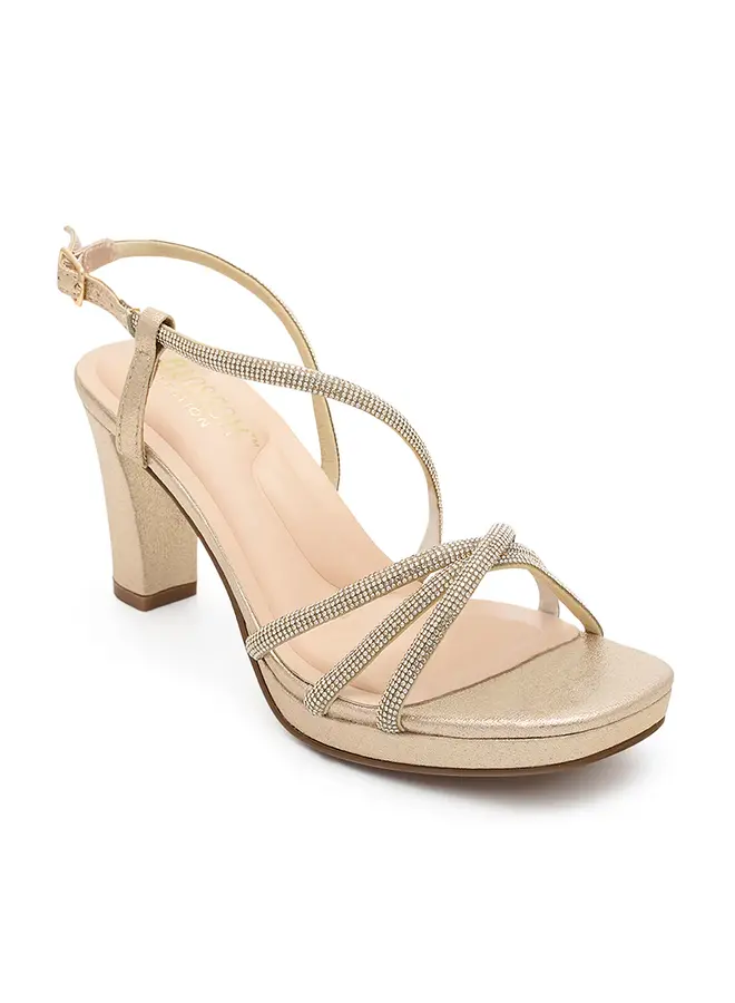 Dallas-1 Dressy Heels - Gold Shimmer