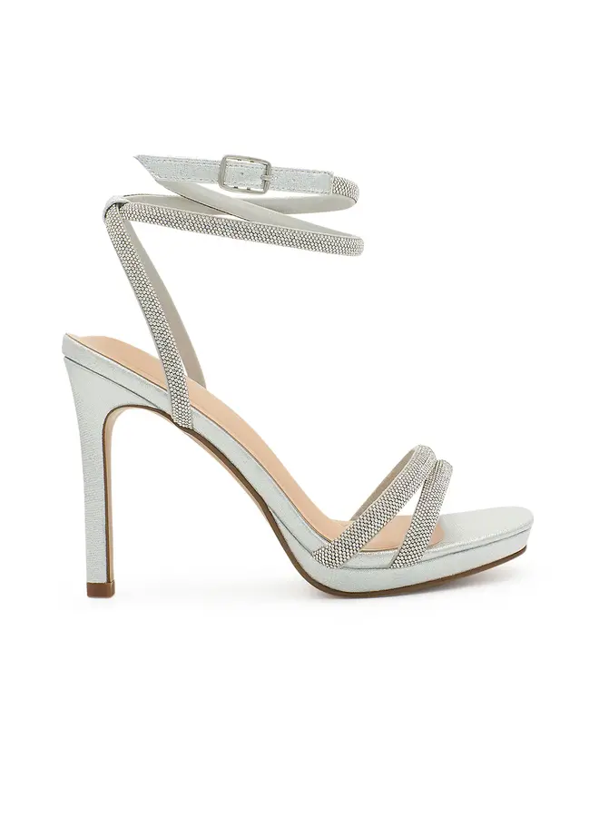 Helena-9 Dressy Heels - Silver Shimmer