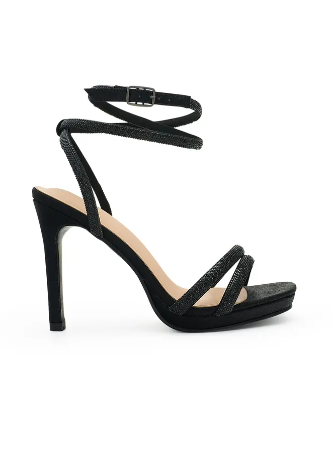 Helena-9 Dressy Heels - Black Shimmer