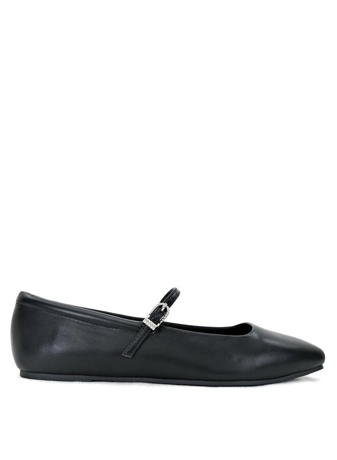 Kiana Casual Flats - Black Pu