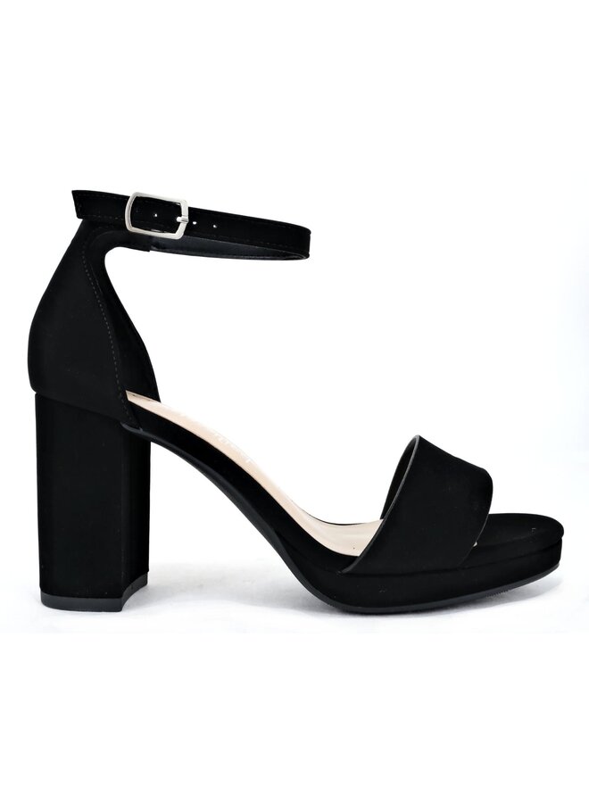 W-Wood Casual Heels - Black