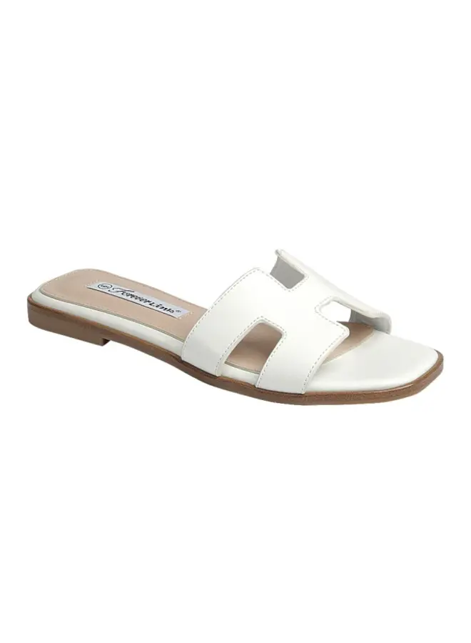 Main-13 Flat Sandal - White Pu