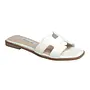 Main-13 Flat Sandal - White Pu