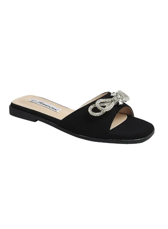Main-11 Flat Sandal - Black Nub