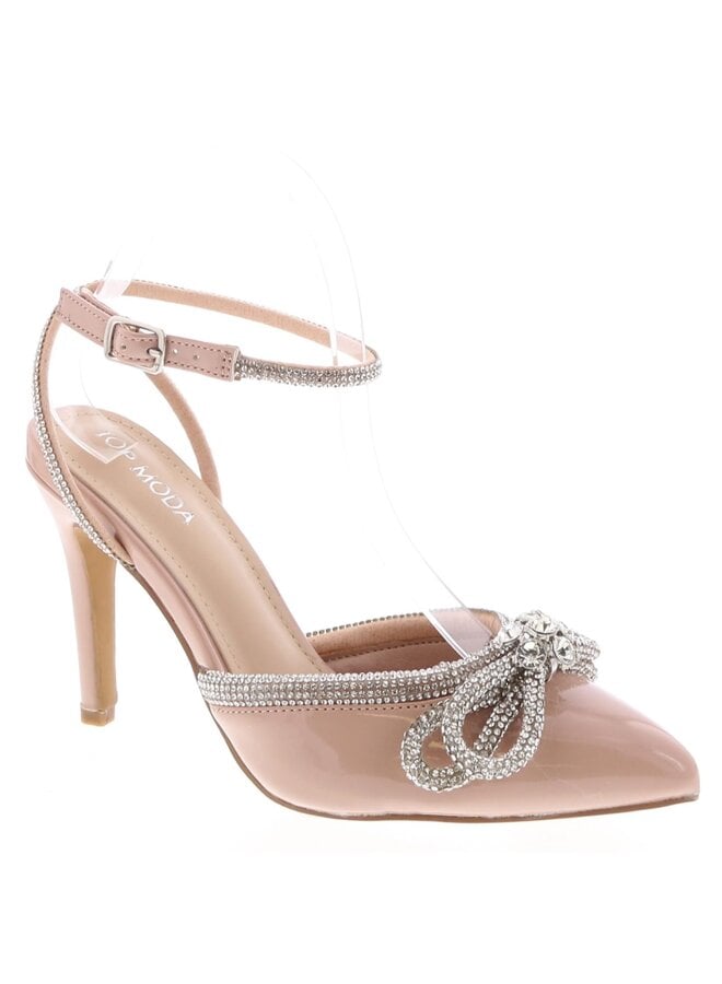 Freya-5 Dressy Heel - Nude/Patent