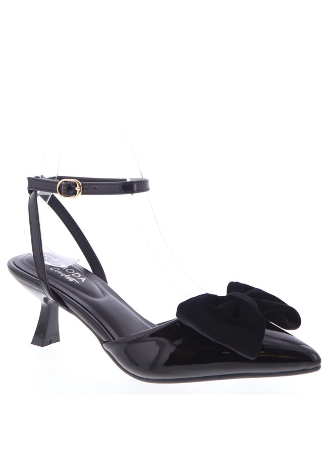Nancy-36 Dressy Heel - Black/Patent