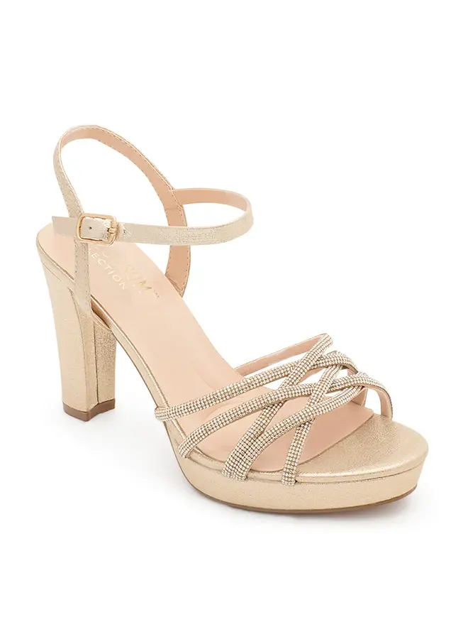 Amara-88 Dressy Heel - Gold Shimmer