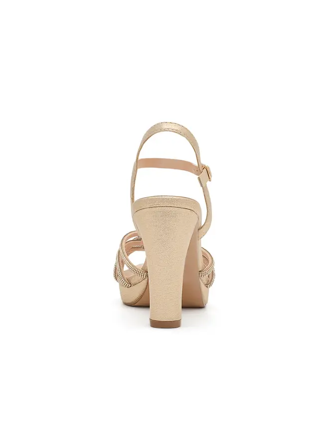 Amara-88 Dressy Heel - Gold Shimmer