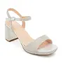 Nelly-43 Dressy Heels - Silver Shimmer