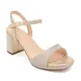 Nelly-43 Dressy Heels - Nude Shimmer