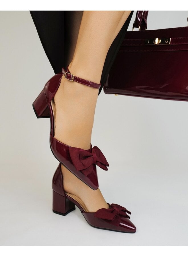 Gabbie-5 Dressy Heel - Cherry Patent