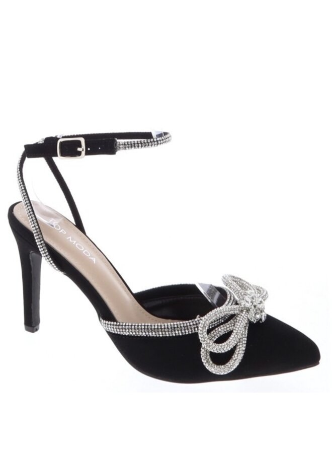 Freya Dressy Heel - Black Nubuck