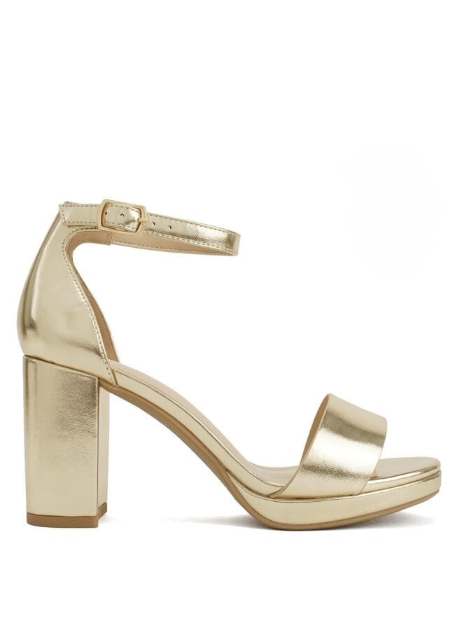 W-Wood Casual Heels - Gold