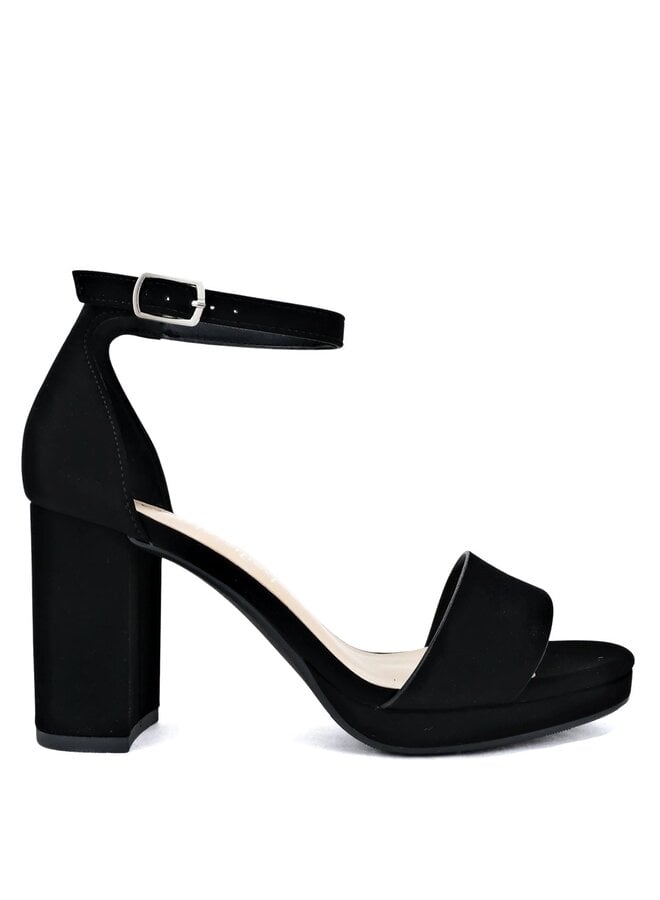 W-Wood Casual Heels - Black