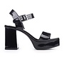 Macey Casual Heels - Black Patent