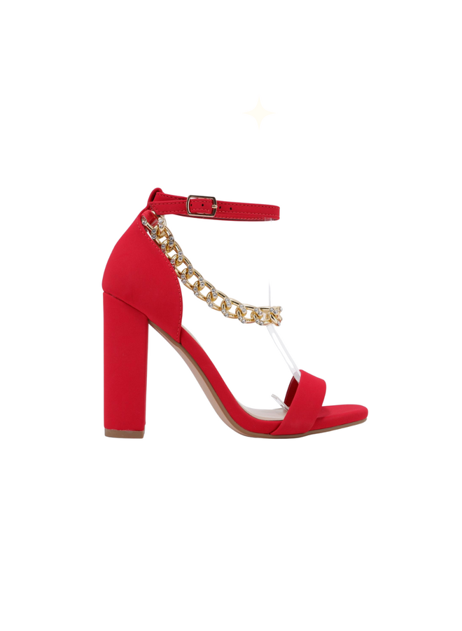 Beads Casual Heel - Lipstick Nubuck