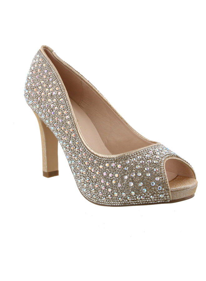 Jonny-31 Dressy Heel - Nude Sparkle