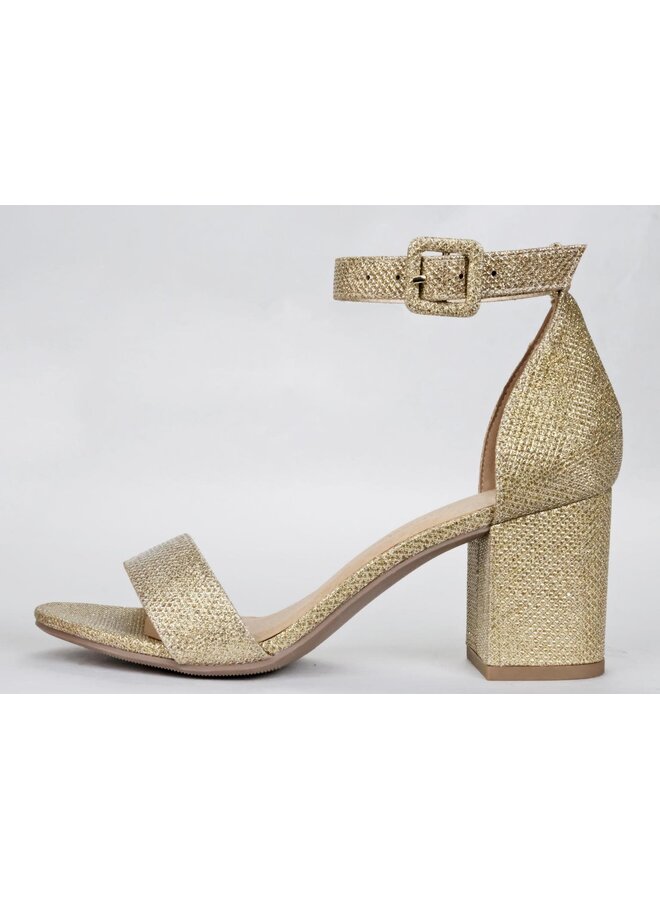 Cake Shine Casual Heels - L Gold Shimmer