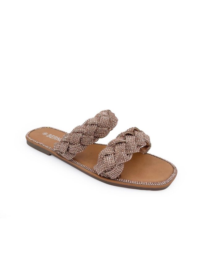 Maddy Kayra Flat Sandal - Champagne