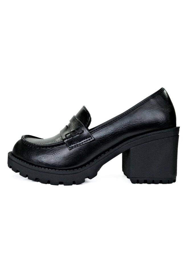Kinder Casual Loafer - Black Pu