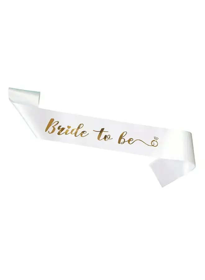 Bridal Sash - Bride to Be - White