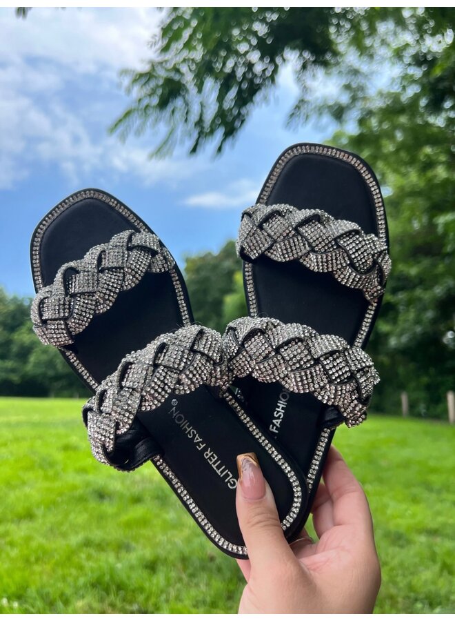 Jasmine Flat Sandal - Black