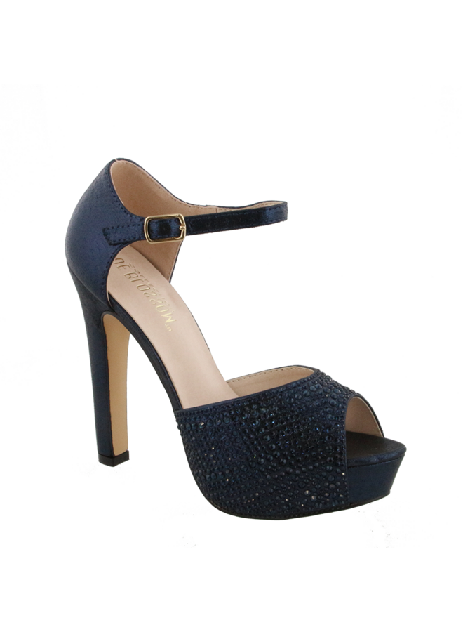 Miya-303 Dressy Heel -  Navy Shimmer