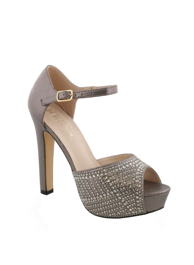 Miya-303 Dressy Heel -  Pewter Shimmer
