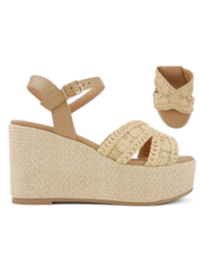 Loyal Platform Sandals - Natural/Raffia