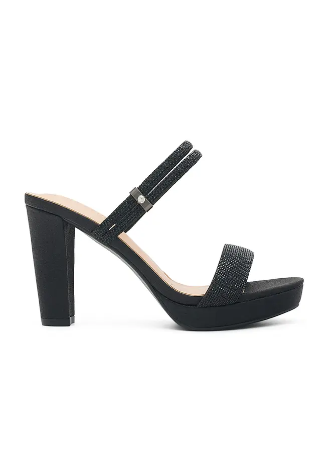 Amara-111 Dressy Heel - Black Shimmer