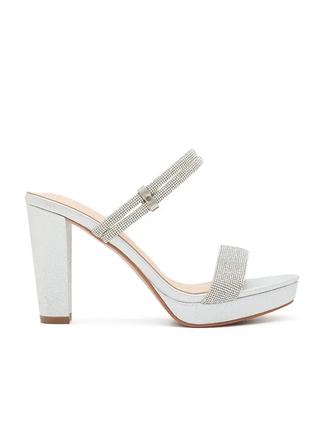 Amara-111 Dressy Heel - Silver Shimmer