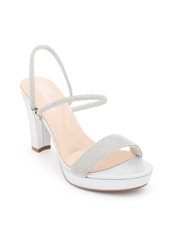 Amara-111 Dressy Heel - Silver Shimmer