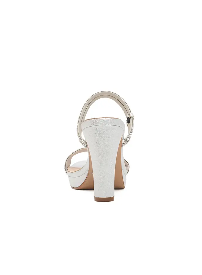 Amara-111 Dressy Heel - Silver Shimmer