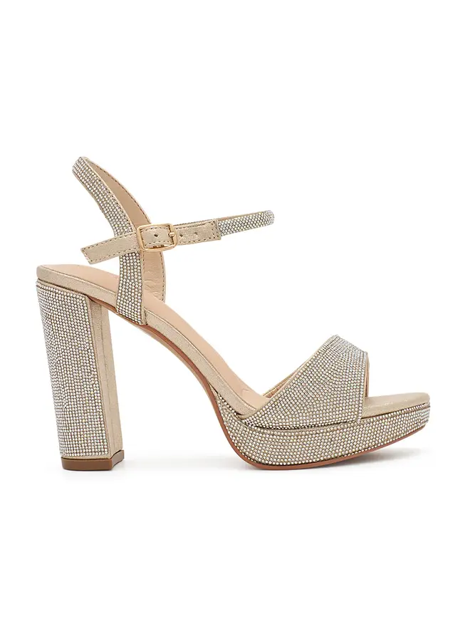 Jane-47 Dressy Heel - Nude Shimmer