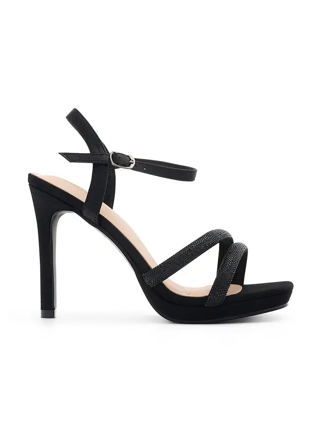 Helena-16 Dressy Heels - Black Shimmer