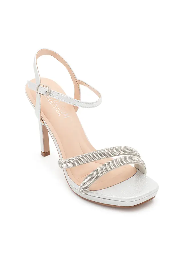 Helena-16 Dressy Heels - Silver Shimmer