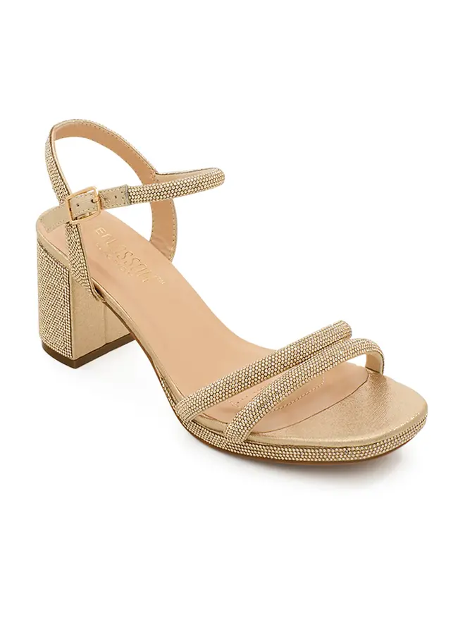 Nelly-10T Dressy Heels - Gold Shimmer
