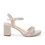 Nelly-10T Dressy Heels - Silver Shimmer