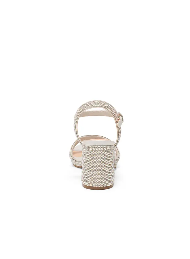 Nelly-10T Dressy Heels - Silver Shimmer