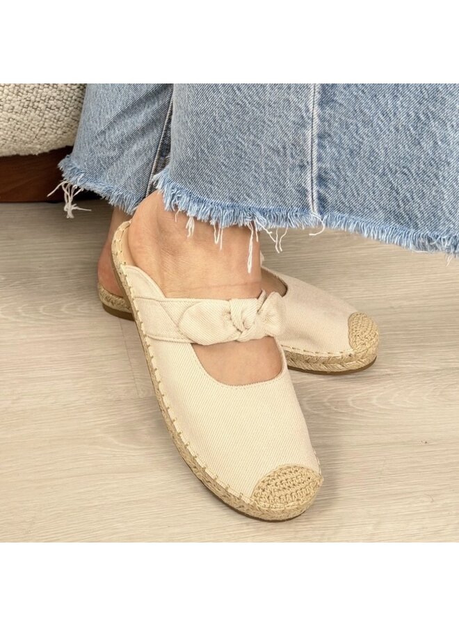 Brussels-1 Casual Espadrilles - Ivory Denim