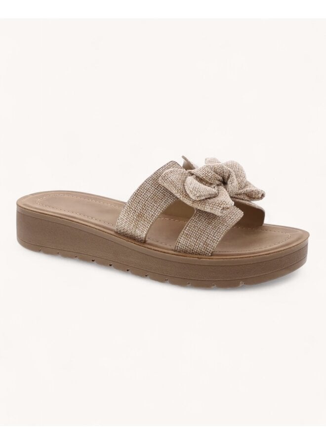 Susie-38 Comfy Sandal - Beige Linen