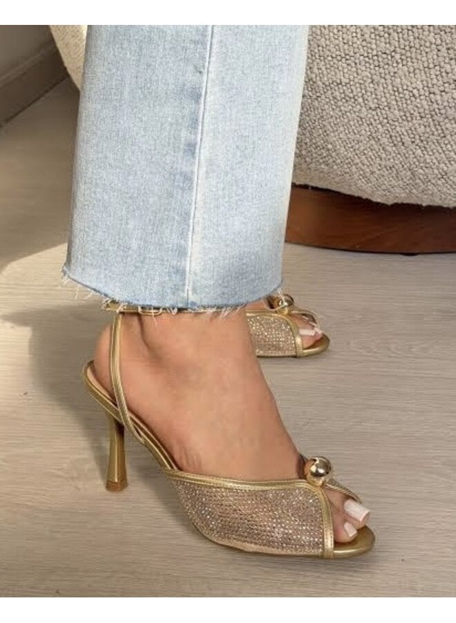 Marilyn-8 Dressy Heel - Gold Pu