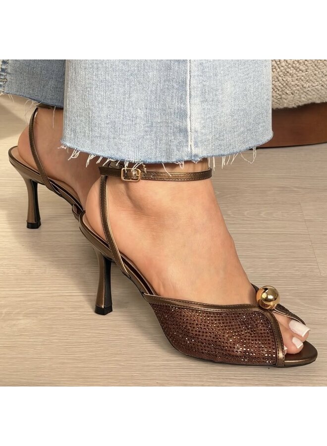 Marilyn-8 Dressy Heel - Bronze Pu