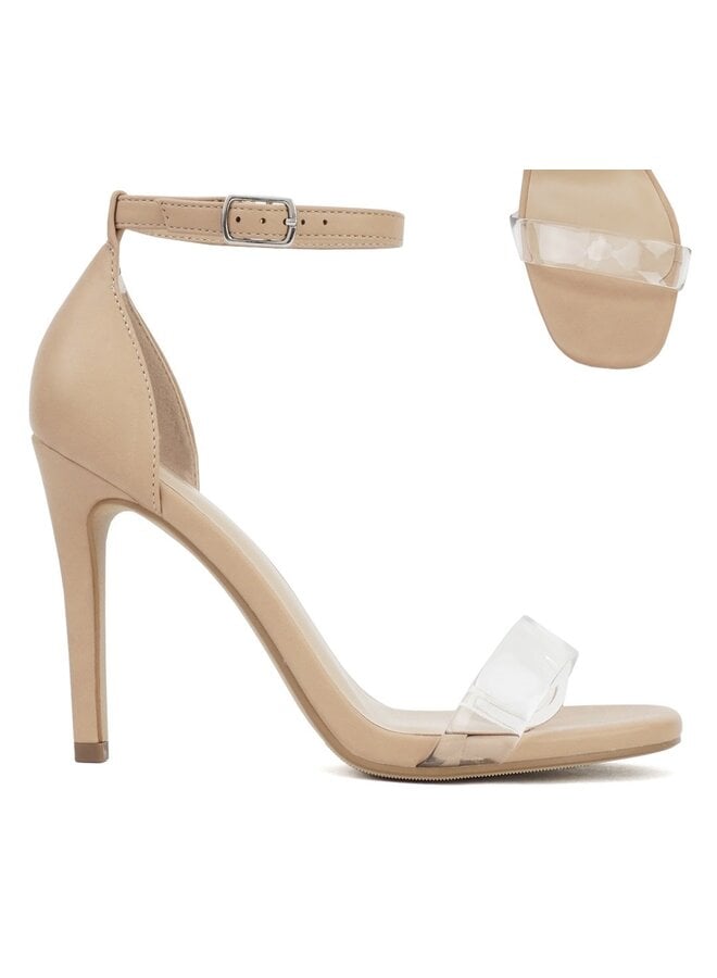Jaiden Casual Heels - Clear Nude